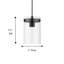 Luminaire suspendu cylindrique à 1 lumière Lambrecht-1460521659