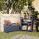 Asheley Wicker Storage Bench with Serving Cart
