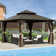 Galvanized Steel Patio Gazebo with Overhang Slope-design Double Roof