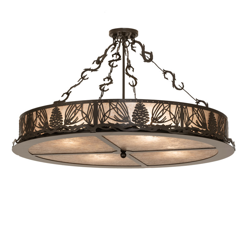 Mountain Pine Semi Flush Mount