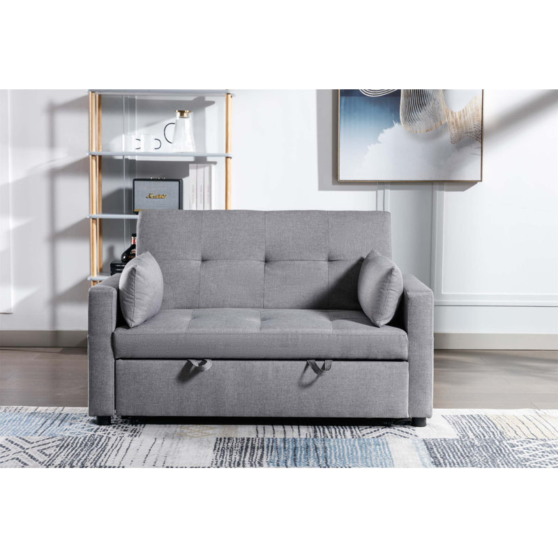 Causeuse convertible 3-en-1 avec poche latérale, idéale pour les espaces de vie compacts et confortables