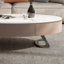 Table basse ovale en acier inoxydable brun-1248294272-1248294274