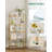 Bookcase Bookshelf, Tempered Glass Bookshelves, Slim Shelving Unit for Bedroom, Bathroom, Home Office, Steel Frame, 5 Tier Gold-1700388885-1704971480