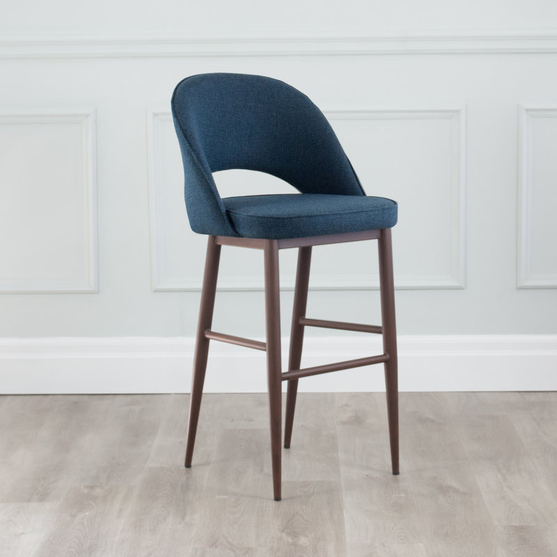 Jynae Upholstered Counter Stool with Steel Frame, Off White, Counter Stool 26" Seat Height