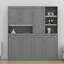 Lit escamotable avec armoire supérieure, tablettes, lit pliable peu encombrant avec éclairage et port USB-2967574