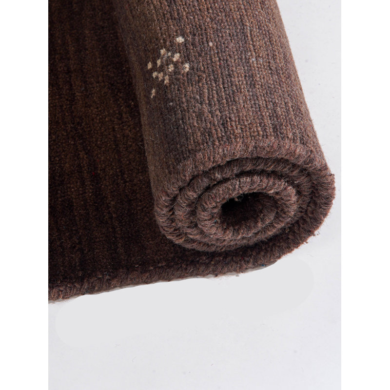 Ownby Hand Knotted Loom Wool Eco-Friendly Area Rugs - Runner | Brown & White | Contemporary Design | Area Rugs for living room, Bedroom