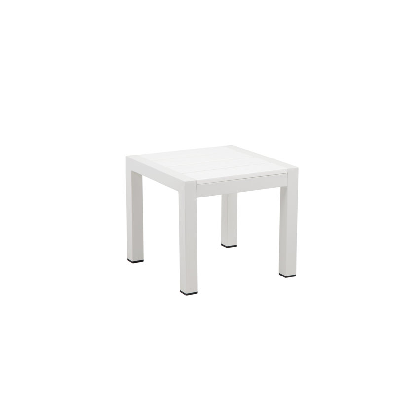 Table d'appoint en plastique / résine Aynura, Blanc / blanc