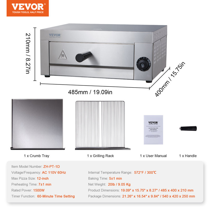 VEVOR Countertop Pizza Oven