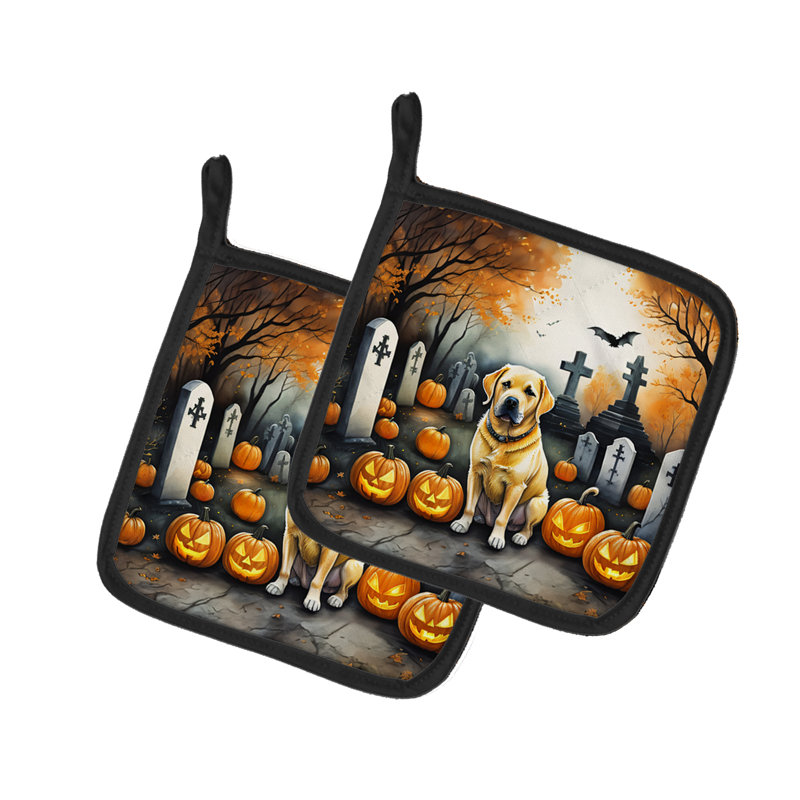 Paire de mangeoires jaunes du Labrador Retriever Spooky
