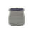 Gray Ceramic 51 Ounce Striped Round Distressed Pot Planter