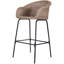 Tabouret de bar d'extérieur en métal et osier brun clair Ladd, ensemble de 2-1839870345