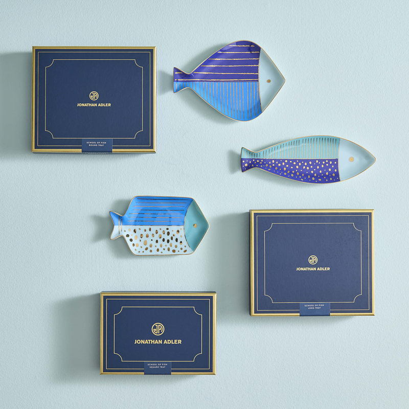 School Of Fish Square Tray