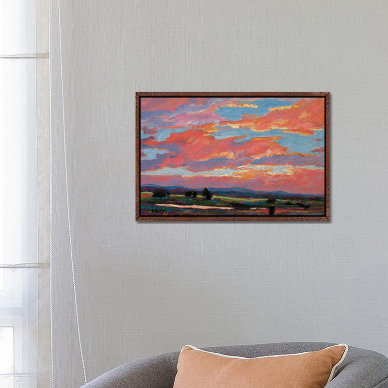 Pink Clouds Over The Foothills 1 Piece Wall Art on Canvas, 66.04 cm H x 45.72 cm W, Classic Wood Floated Frame