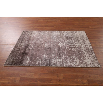 All-Over Abstract Indian Modern Rug 4x5