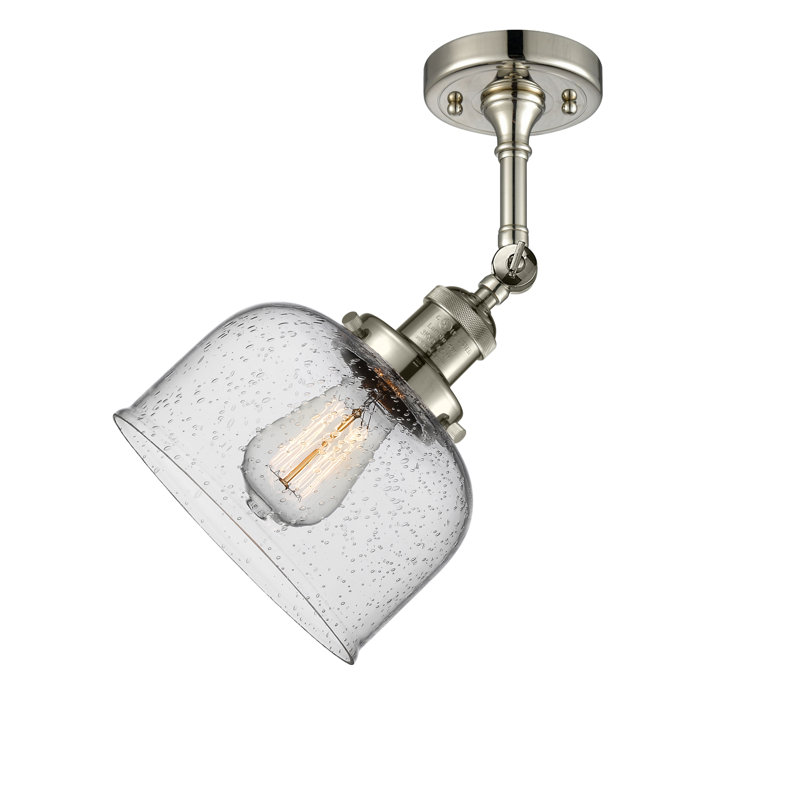 Appliquee à bras 1 lumières bell Adalhard, Nickel poli