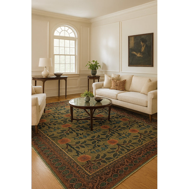Crafters & Weavers Arts and Crafts Collection Area Rug Ultra Soft Washable Rug, Non Slip, Indoor, Stain Resistant Rugs for Living Room Bedroom Vintage Home Decor (8' x 10')