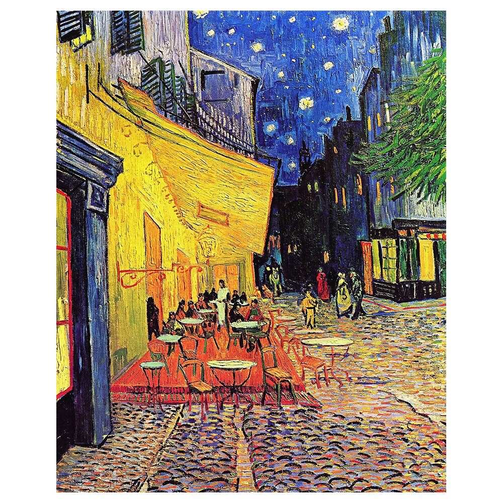 Leinwandbild Caféterrasse bei Nacht von Vincent Van Gogh