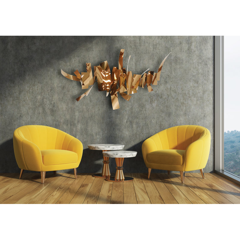Handmade Metal Wall Decor, 30" H x 54" W x 9" D
