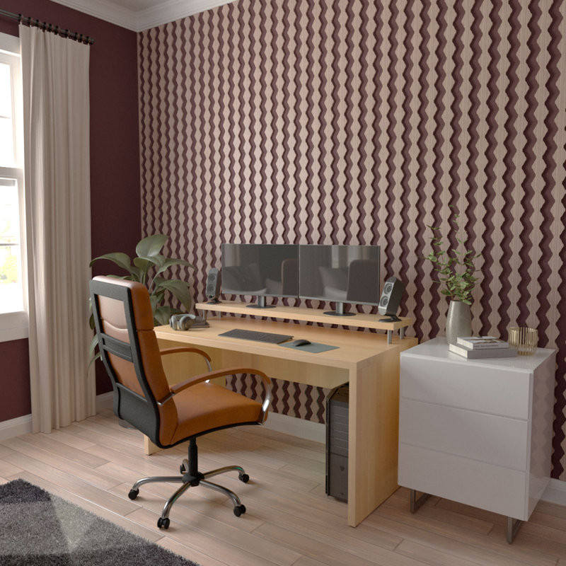 Ensemble de panneau mural Sheyenne, H 94 po x l 2,37 po x P 0,37 po, Noyer