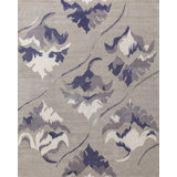 Contemporary Hand Knotted Floral Area Rug