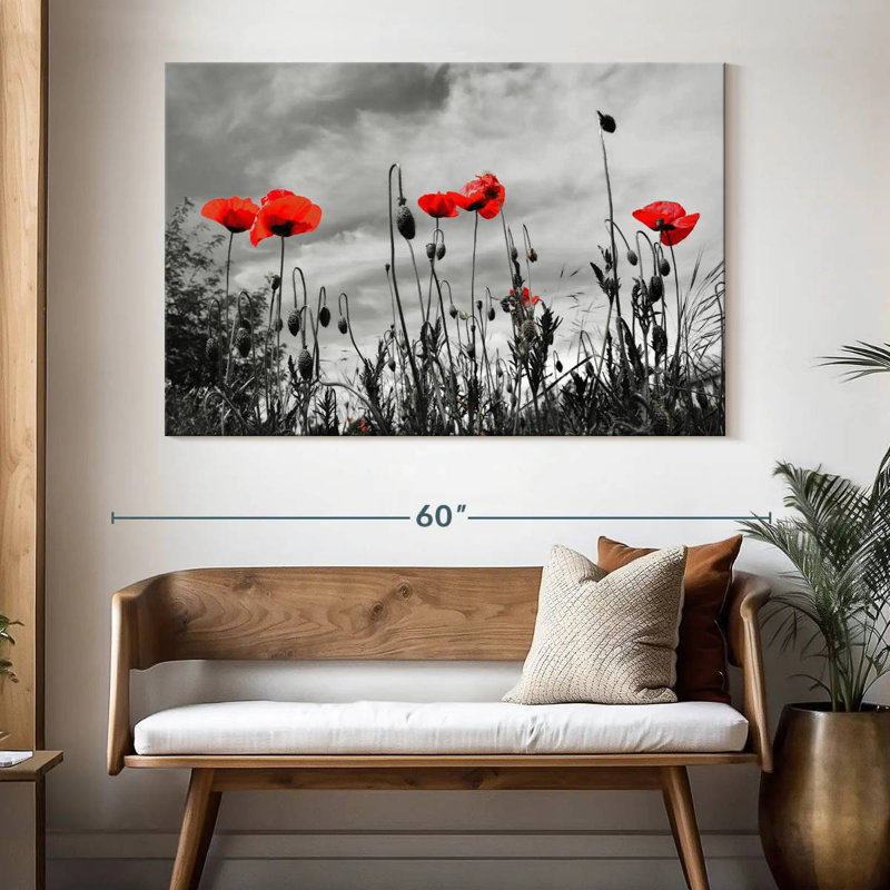 Coquelicots Harnek, H 34 po x l 51 po