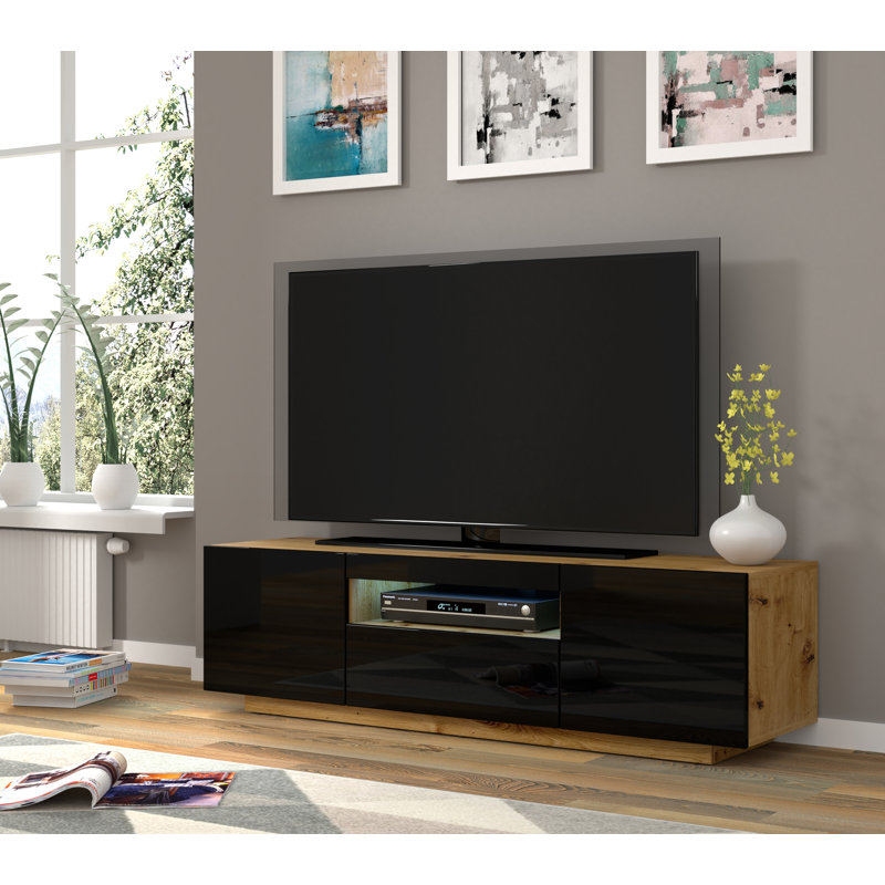 Aseelah TV Stand for TVs up to 65", Oak Artisan/Black Matt