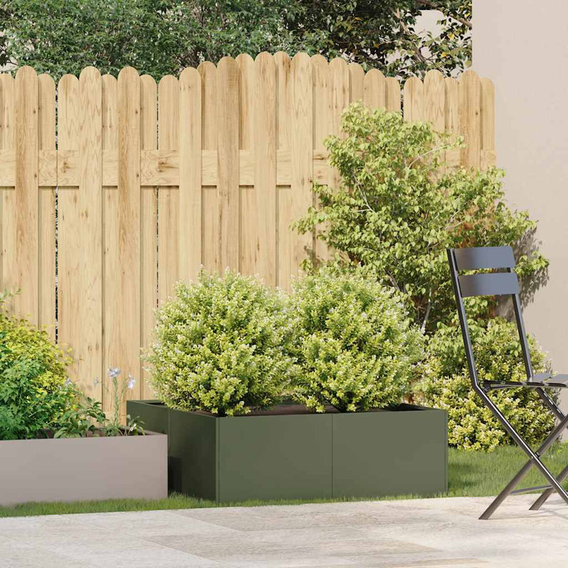 Planter Box, Olive Green, 30cm H x 80cm W x 80cm D