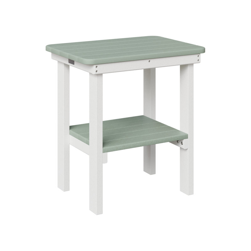 Table de bout rectangulaire Berlin Gardens, Seafoam/White, H 22 po x l 15 po x P 20,5 po