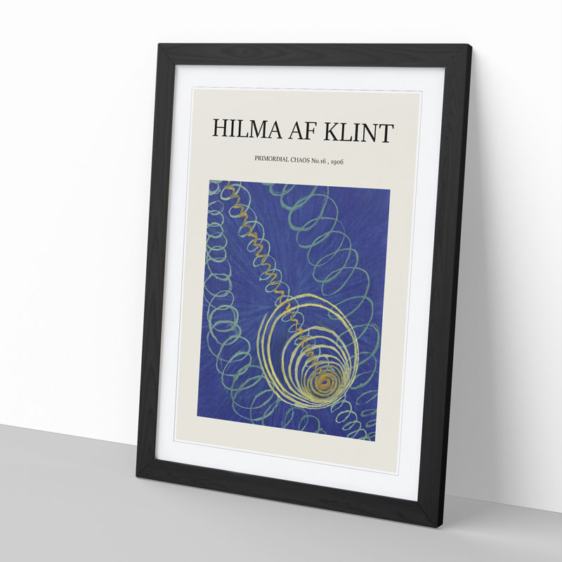 Primordial Chaos No.16 Print by Hilma Af Klint - Picture Frame Painting, 65cm H x 48cm W x 2cm D, Black Framed
