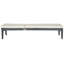 Chaise longue simple inclinable en acacia avec coussins 74,4 po Centerview-33394033