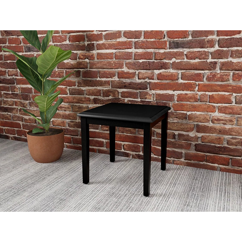 Table de bout en bois massif Amherst, Noir