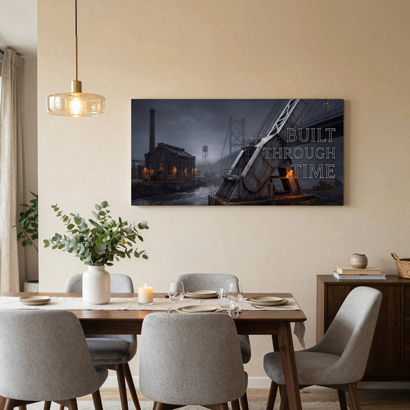Impression sur toile, "Dark industrielle", L 58 po x H 28 po