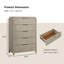 Commode 5 tiroirs Croskey