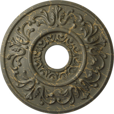 Médaillon de plafond de La Valette de 18 po x P 3 po x P 1 po (convient aux auvents jusqu'à 3 1/2 po)