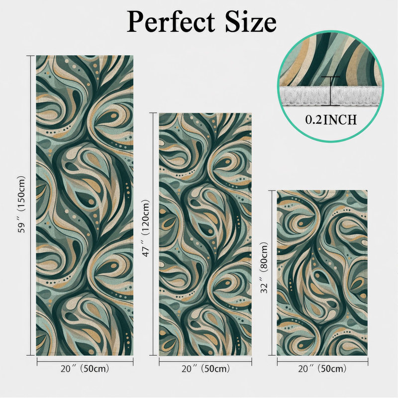 Tapis de cuisine Swirling Waves