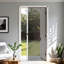 Porte moustiquaire rétractable 32 po x 80 po, cadre en aluminium robuste, filet résistant aux déchirures, conception pliable pour porte d'entrée, patio et balcon, porte moustiquaire anti-parasite, noir-124615987-125368452