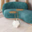 Table d'appoint Anten laiton et blanc