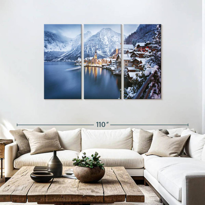 Sebbie Wintry Hallstatt, 48" H x 74" W