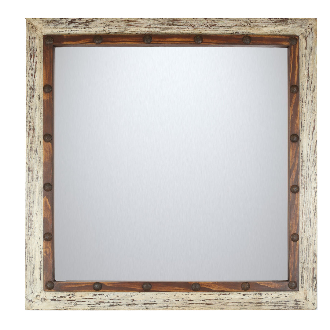 Lehmann Wood Wall Mirror Millwood Pines 