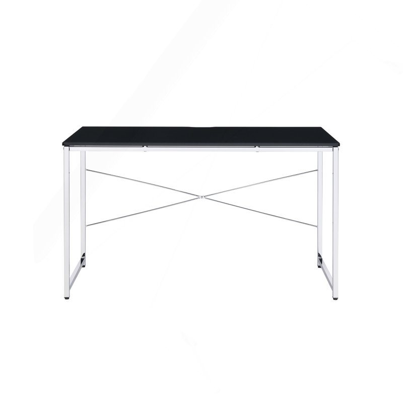 Bureau de meuble-lavabo noir et chrome