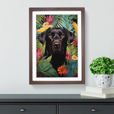 Labrador Retriever Contemporary - Single Picture Frame Print on Wood