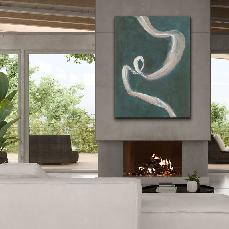 «Fluidité Duet 1» par Danhui Nai, art mural sur toile, H 54 po x l 40 po