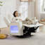 Fauteuil inclinable à bascule pivotant surdimensionné de 37,8 po avec chaleur et massage-922212328
