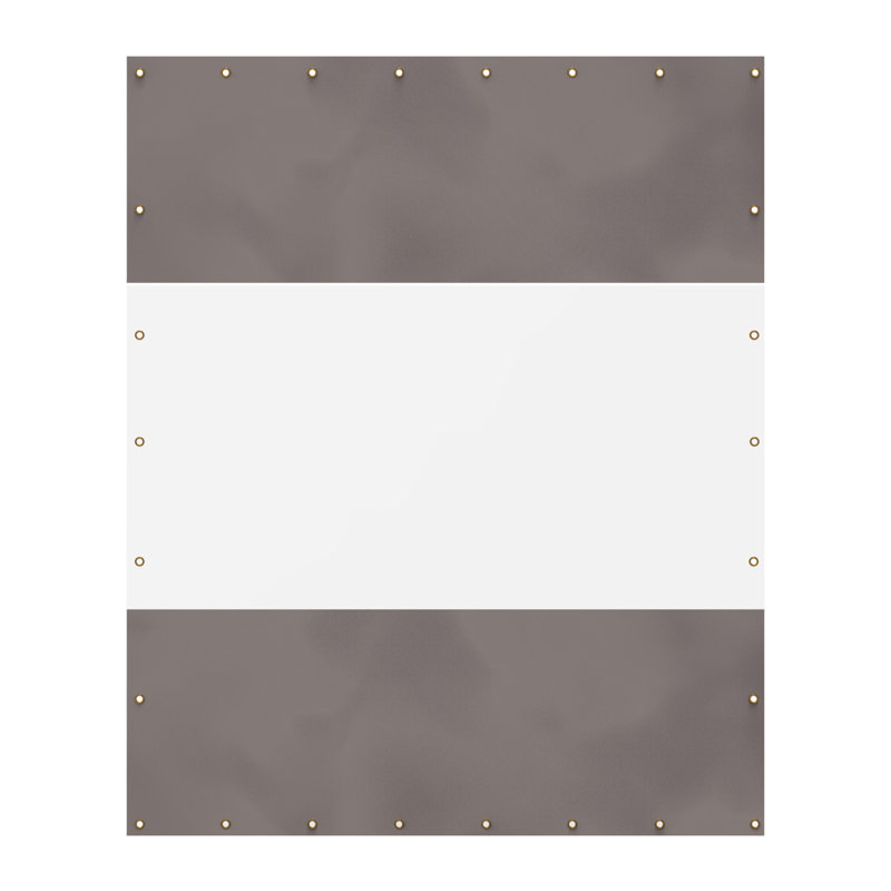 Rideau transparent d'extérieur robuste, Gris, 118.9" H x 95.3" W