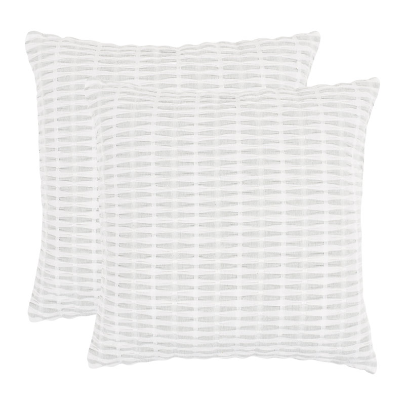 Housse de coussin en coton plissé, H 20 po x l 20 po, Sauge