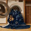 Tapis bleu délavé à la machine Newberry Hades Glam - bleu marine-496827046