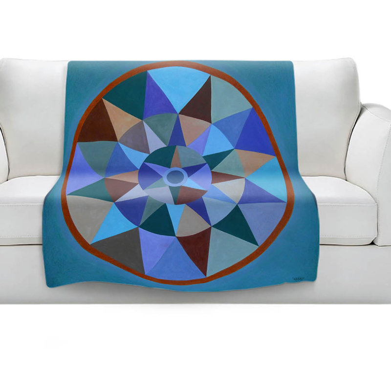 Couverture de sherpa doux mandala 1 terre, l 51 po x L 60 po