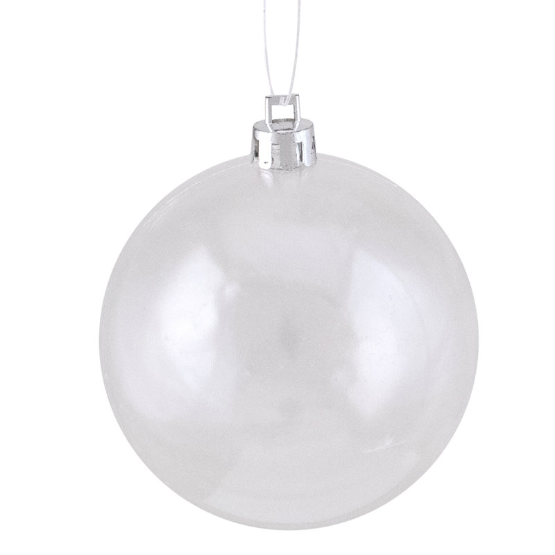 Ornement boule de Noël transparent incassable, 2.75"