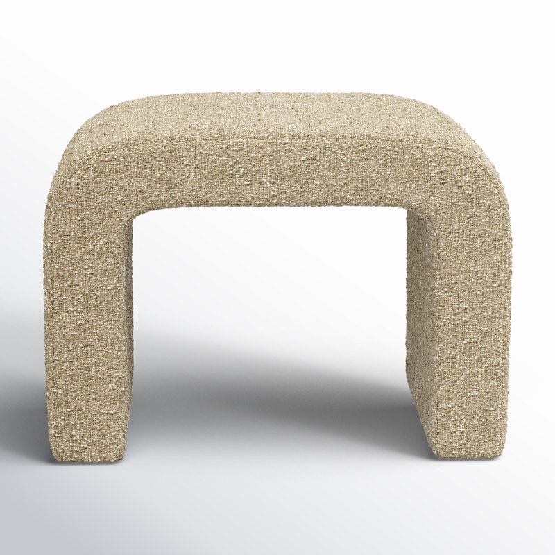 Barley 28" Wide Standard Ottoman, Classic Buff Boucle