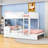 Bunk Bed With Twin Trundle, USB Outlets And Storage Drawers,Shelves-458214742-458214746